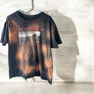 Upcycled Bleach Dyed Sad Girlz Club Graphic Tee Distressed Grunge Punk Style